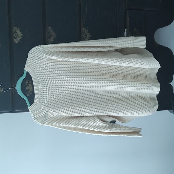 Cream Sweater with Button Accents - Picture 2 of 7